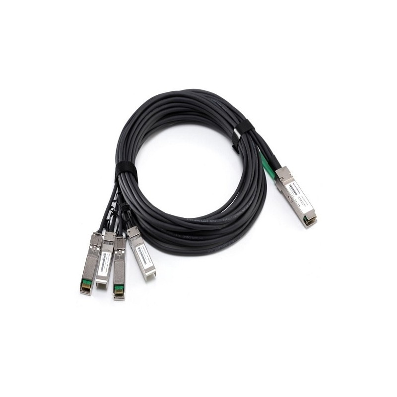 Dell NetworkingCable40GbE (QSFP+) to 4 x 10GbE SFP+ Passive Copper Breakout Cable 3m Cust Kit