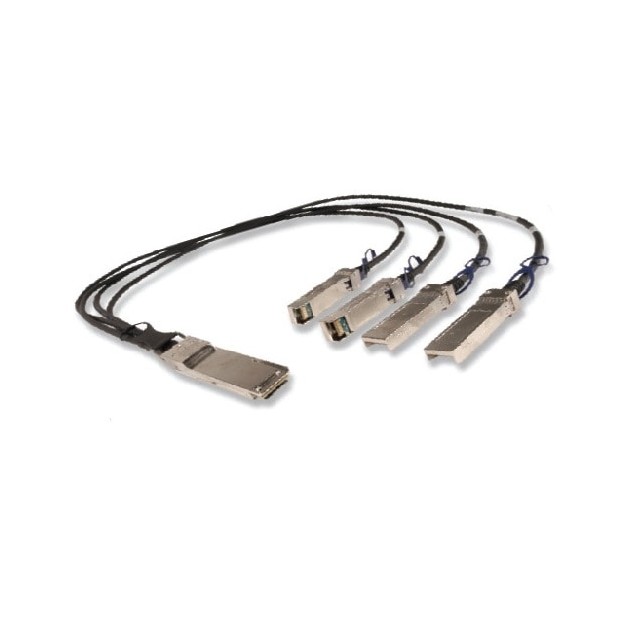 Dell Networking,Cable,40GbE (QSFP+) to 4 x 10GbE SFP+ Passive Copper Breakout Cable, 2 Meter Customer Kit