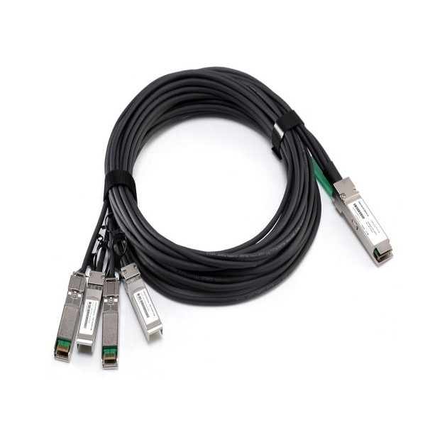 Dell NetworkingCable40GbE (QSFP+) to 4 x 10GbE SFP+ Passive Copper Breakout Cable 1m - Kit