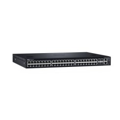Dell Networking S3048-ON, 48x 1GbE, 4x SFP+ 10GbE ports,  Stacking, PSU to IO air, 1x AC PSU, DNOS 1
