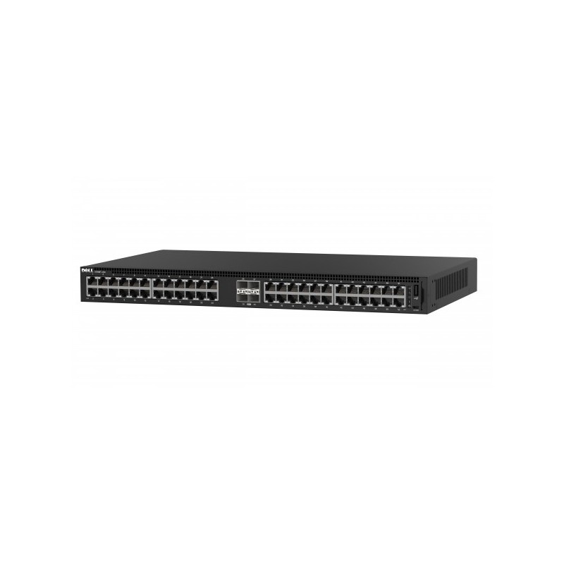 Dell EMC Networking N1148T, L2, 48 ports RJ45 1GbE, 4 ports SFP+ 10GbE, Stacking