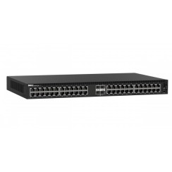 Dell EMC Networking N1148T, L2, 48 ports RJ45 1GbE, 4 ports SFP+ 10GbE, Stacking