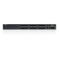 Dell EMC N3024EP-ON Switch, POE+, 24x 1GbT, 2x SFP+ 10GbE, 2 x GbE SFP combo ports, L3, Stacking,IO to PSU air,1x AC PSU