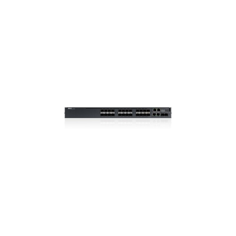 Dell EMC N3024EP-ON Switch, POE+, 24x 1GbT, 2x SFP+ 10GbE, 2 x GbE SFP combo ports, L3, Stacking,IO to PSU air,1x AC PSU
